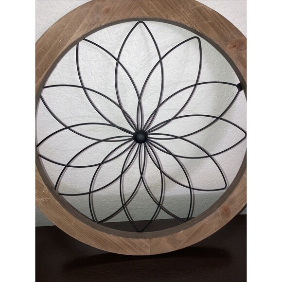 New View Gifts Metal Natural Wood Medallion Wall Art, Brown - Picture 2 of 8